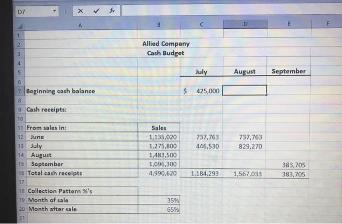  please help me fix my spreadsheet D7 A B C E