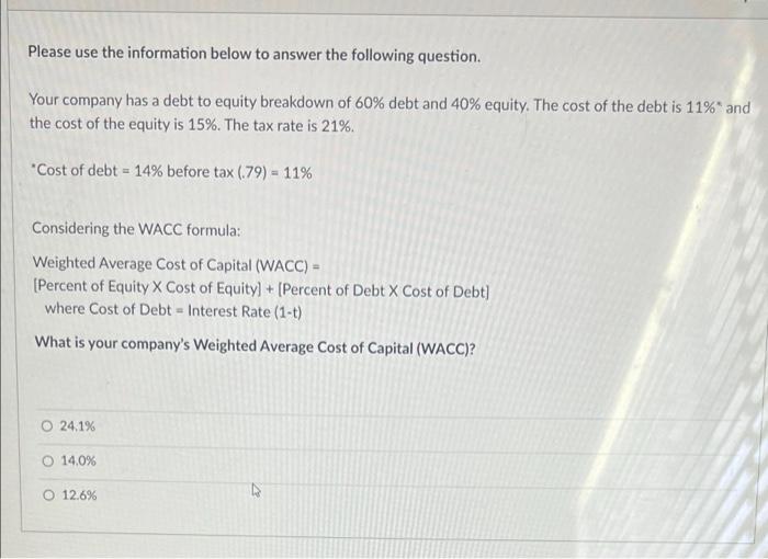  Please use the information below to answer the following question. Your