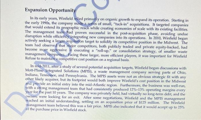 sale of new shares? Do you think the stock of Winfield is