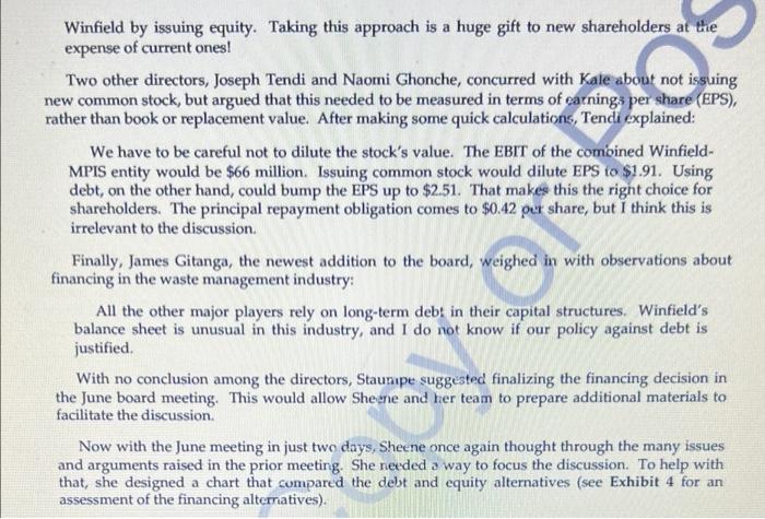 specifically, how does the EBIT chart (Exhibit 4) tell us about the