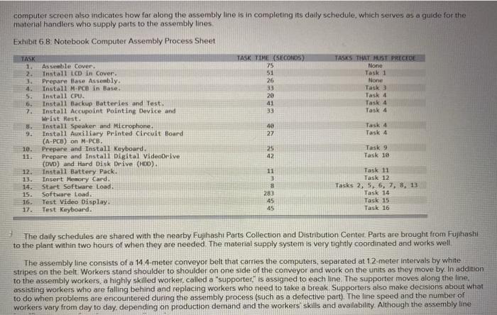 manufacturing engineering section manager, is examining the prototype assembly process sheet (shown