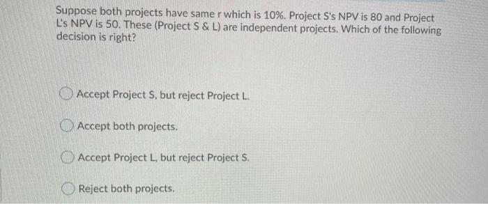 300 Project L's Net Present Value Profile 200 Crossover Rate -7.2% 100