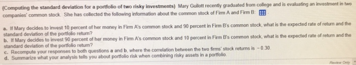  step by step solution needed please in two (Computing the standard