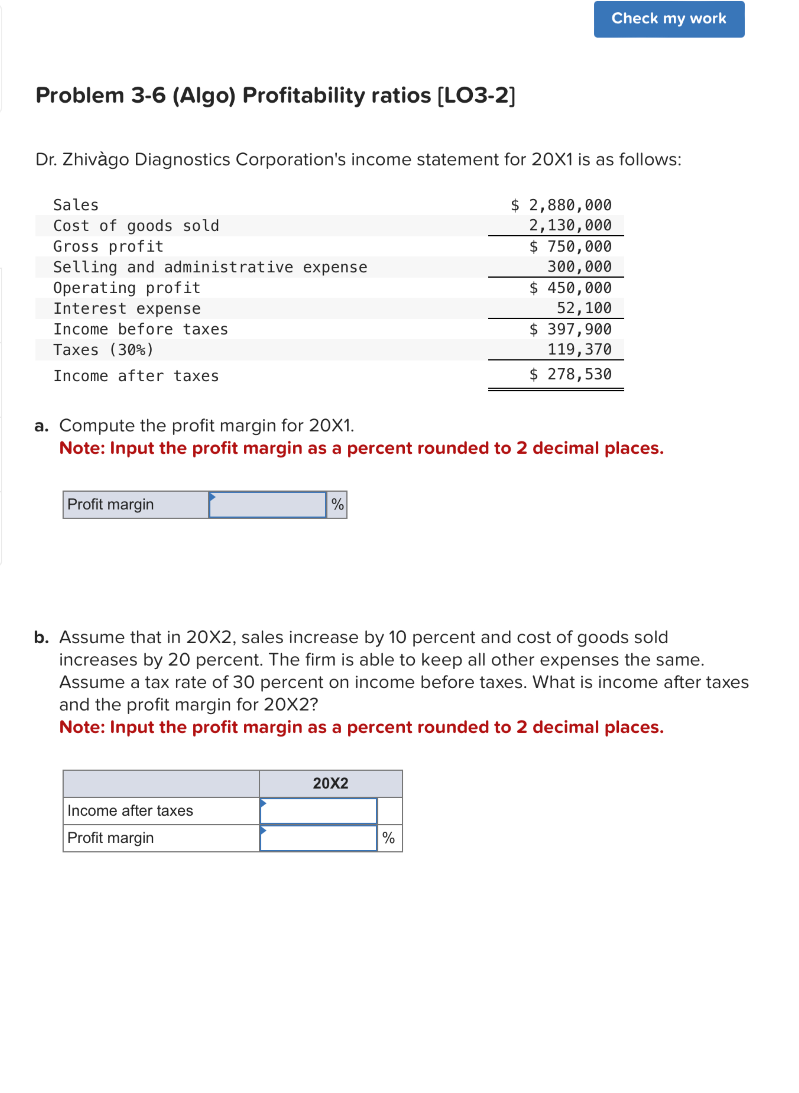  Problem 3-6(Algo) Profitability ratios [LO3-2] Problem 3-6(Algo) Profitability ratios [LO3-2] Dr.