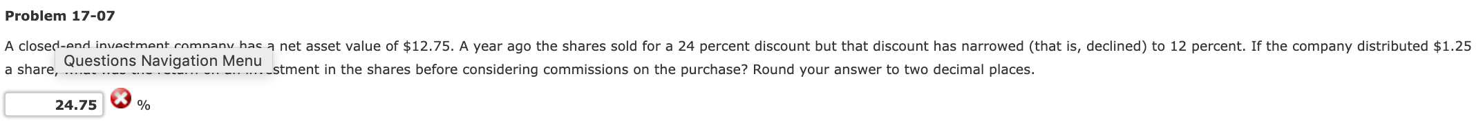 a 5 percent front load fee. It started the year with a