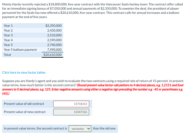 Need help solving practice question, cant seem to figure out the present