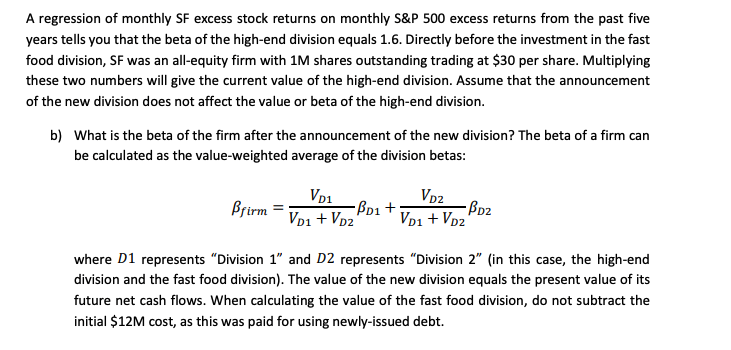 owner of a publicly traded food service company named Smith's Foods (SF).
