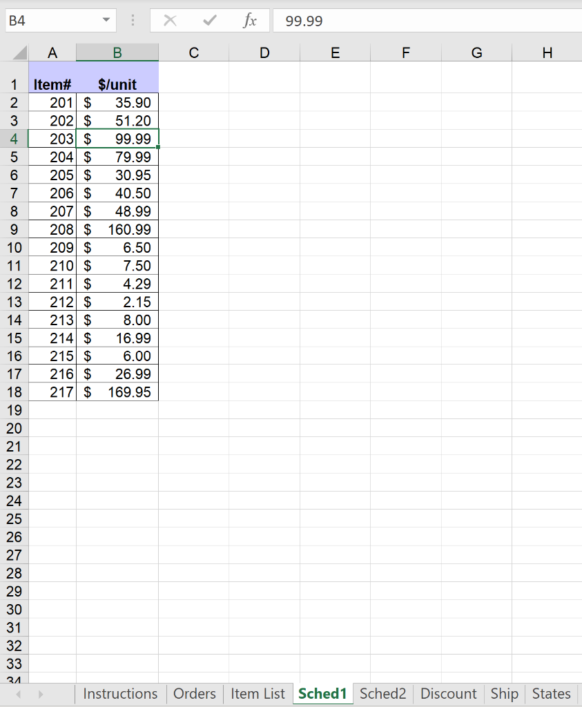 output areas in green. Input areas should be set up for data