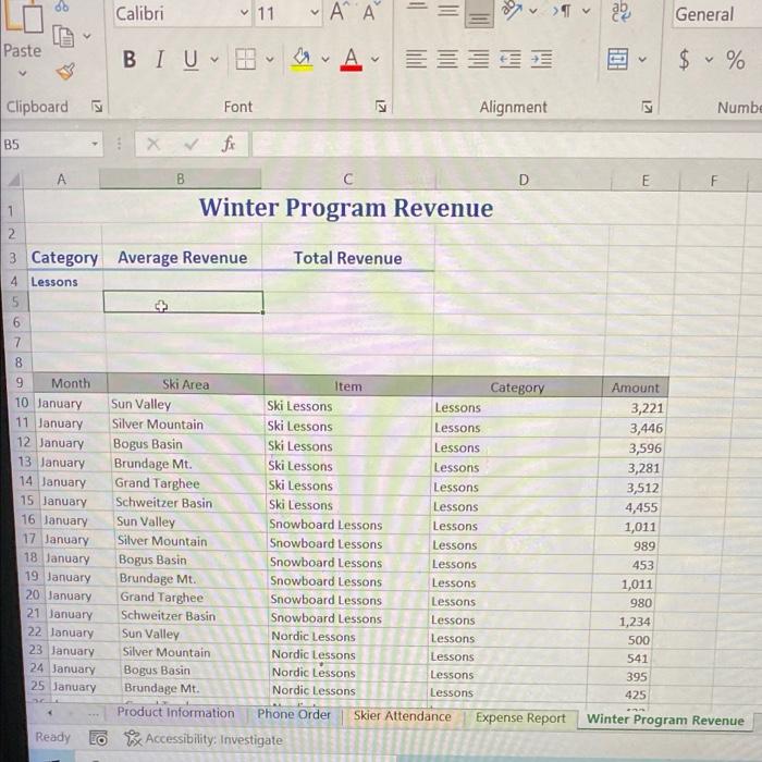 B4, create a DAVERAGE function to calculate the average of the Amount