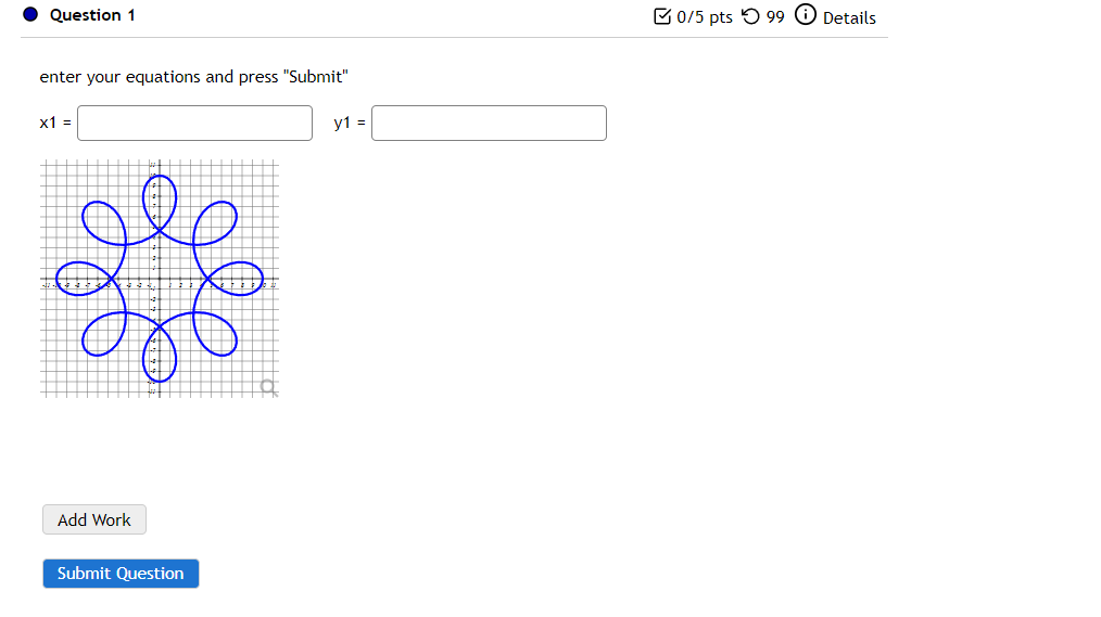 find a pair of parametric equations for each graph that results in