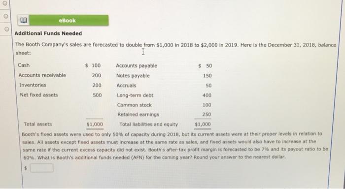  200 150 200 50 eBook Additional Funds Needed The Booth Company's