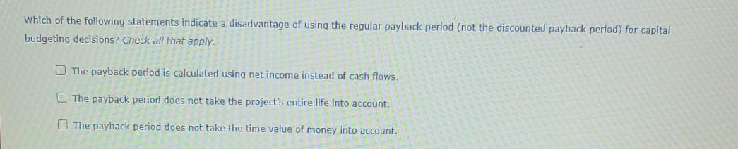 inflows shown in the following table. Your boss has asked you to