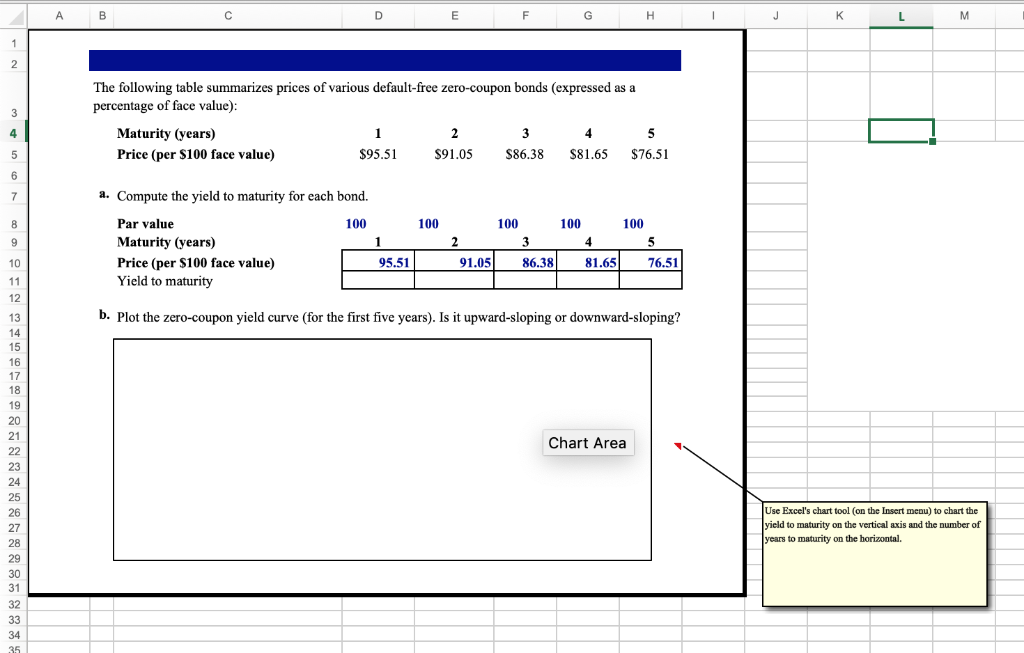  Please show steps for how to solve in Excel The following
