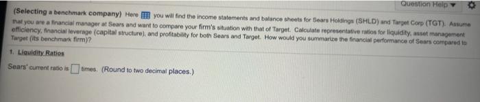  this is all the information I have Question Help (Selecting a