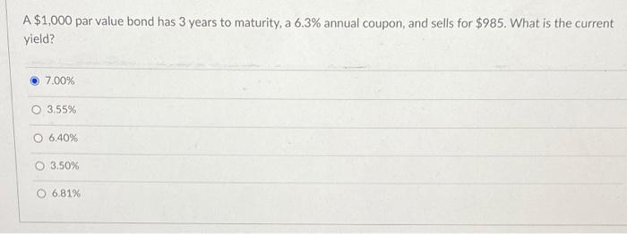 how fo i do this on a financial calculator A $1,000 par