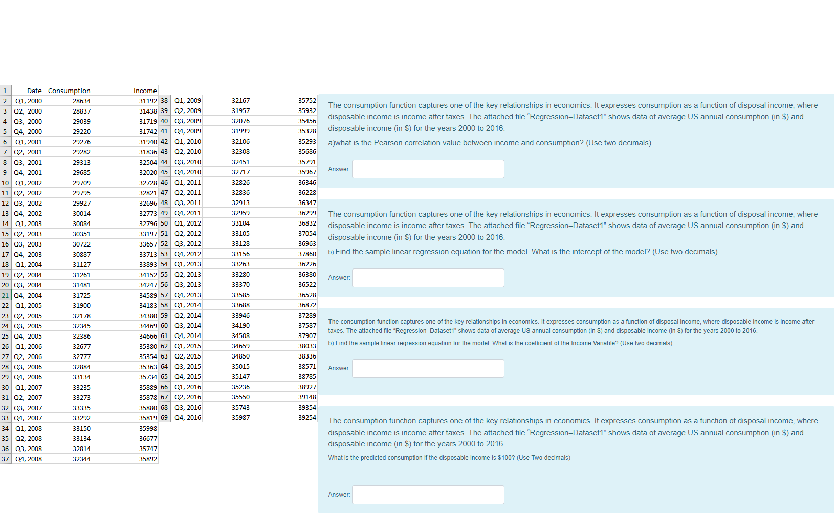 1a) The consumption function captures one of the key relationships in economics.