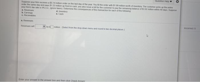 can someone help me with this practice problem Question Help Suppose your