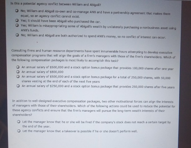 agency relationship can degenerate into an agency confict when an agent acts