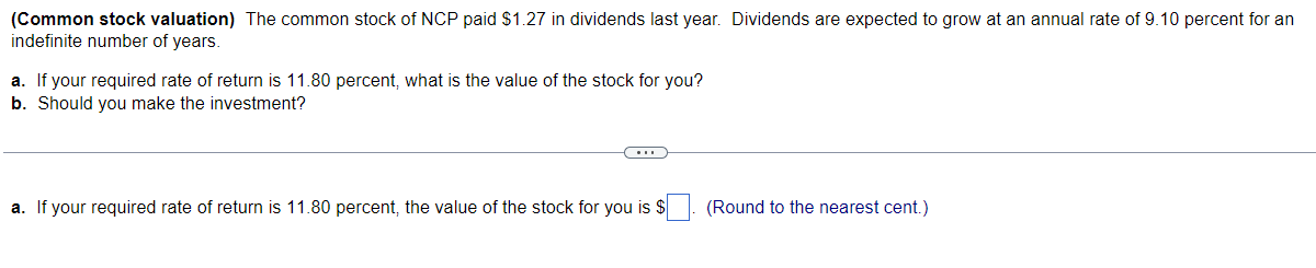 please do all parts! will give you a thumbs up! (Common stock