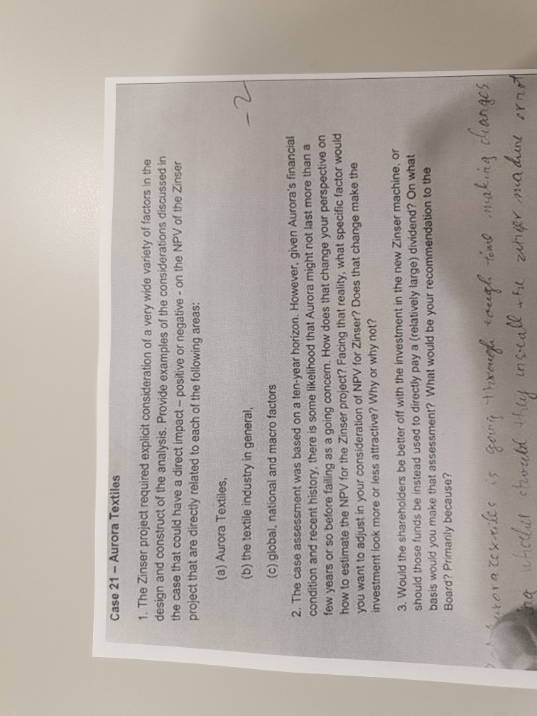  Could you please answer those questions for FIN case 21 aaurira