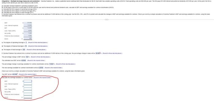  need help solving the last problem (highlighted) 