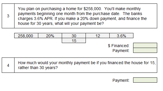 Use excel functions in answer if possible 3 3 You plan