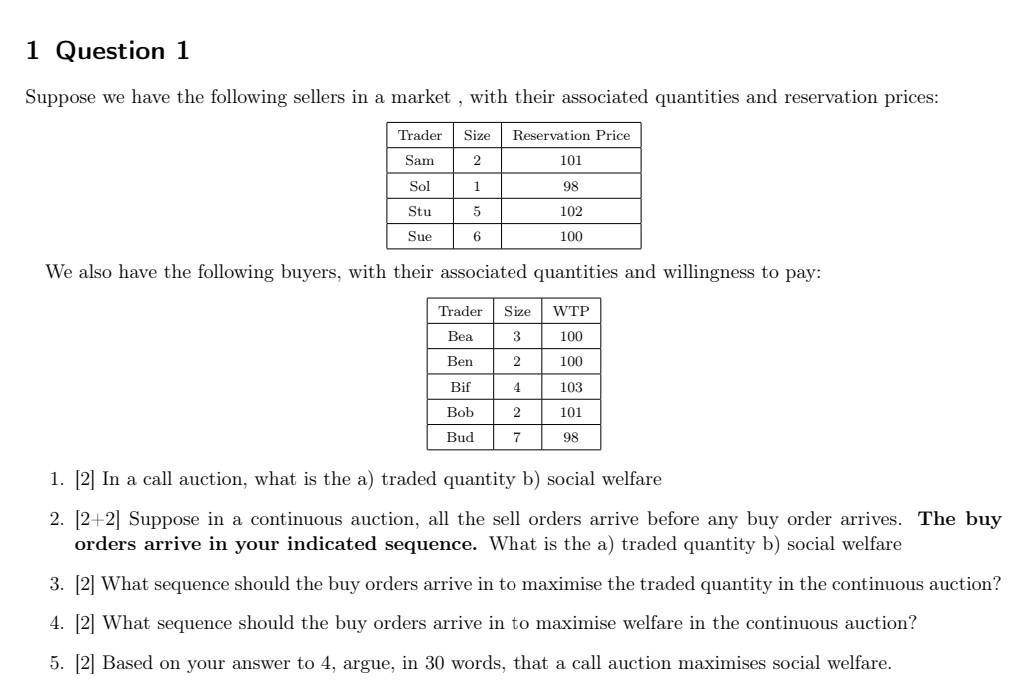  The sequence is bob , bif, Bea, Ben,bud 1 Question 1