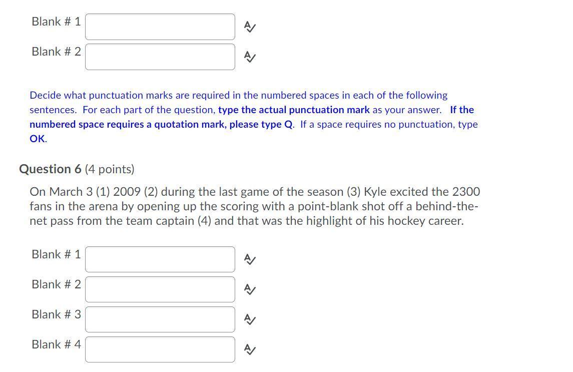 NEED ANSWER FROM 6 TO 10 QUESTION Blank # 1 AJ Blank