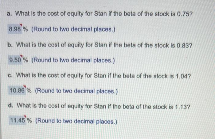  Same questions up until d. , but the new numbers: 0.73,