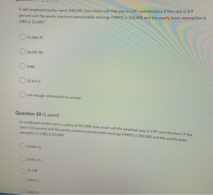  A self-employed worker earns $40,000, how much will they pay in