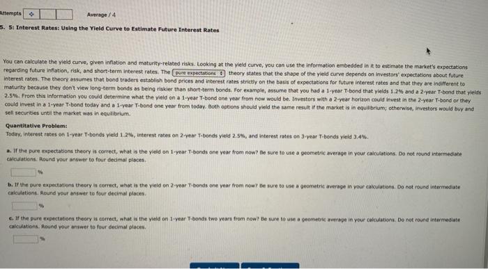 please give me correct answers Attempts Average / 4 S. St Interest