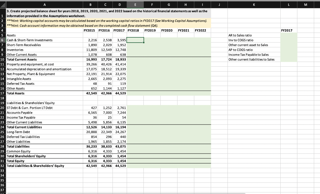 please help! show formulas and answers! Assumptions below Operating Assumptions: Sales will