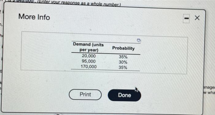 icon to view the capacity options table Click the icon to view