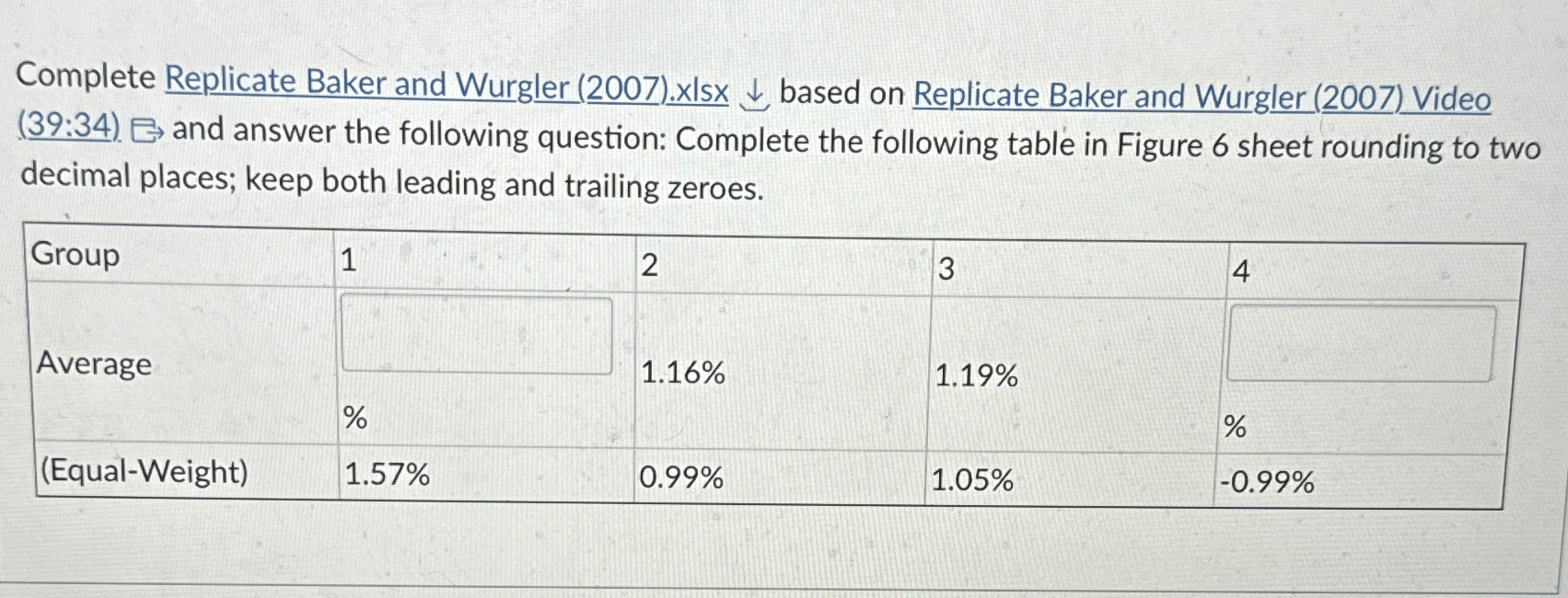  Complete Replicate Baker and Wurgler (2007).xlsx darr based on Replicate Baker