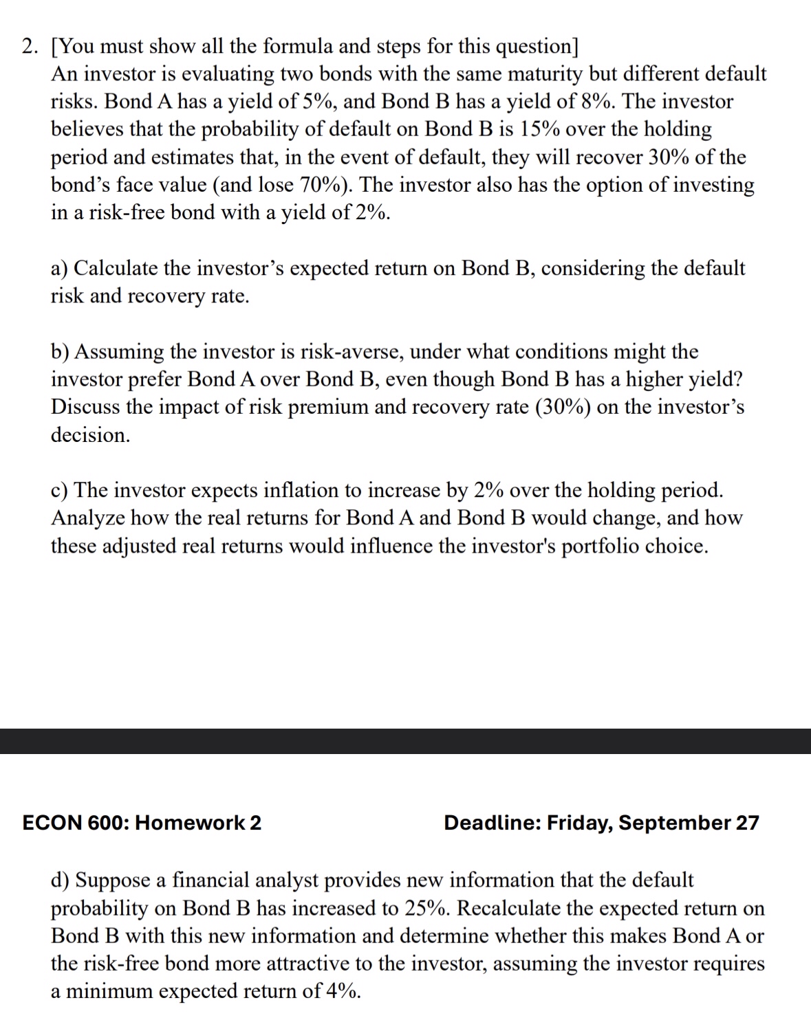  [You must show all the formula and steps for this question]