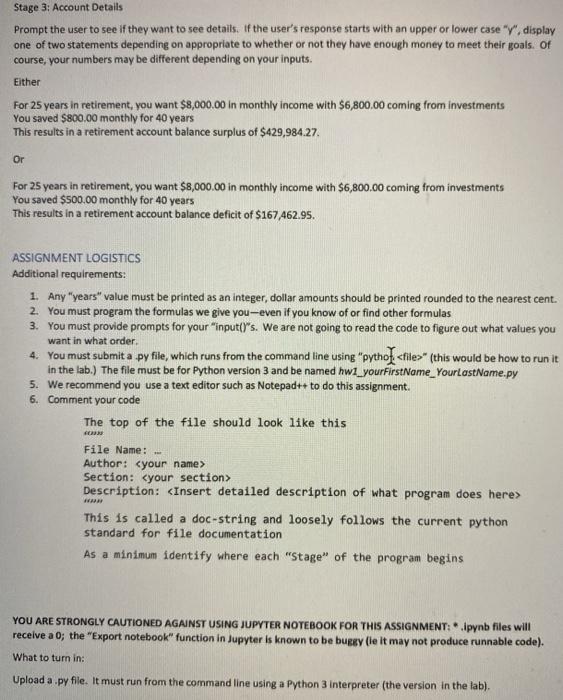 be a from a the money they have invested over their working