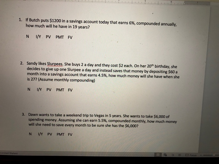 Please answer all and show work on how it would be done