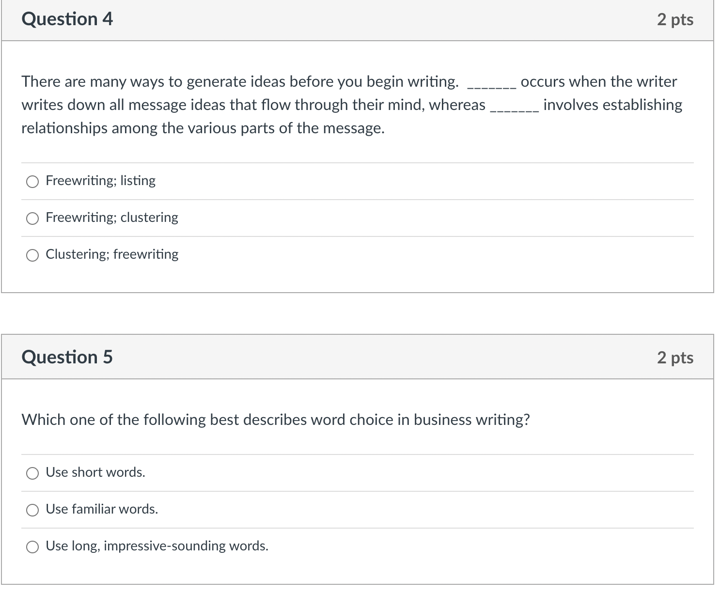  There are many ways to generate ideas before you begin writing.