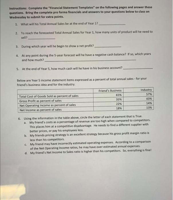 questions begin on page 2, 3, 4, and 5! Thanks in advance!
