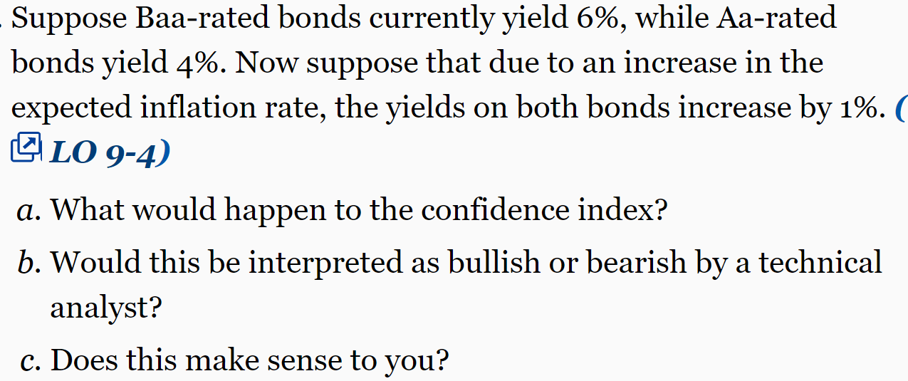  Suppose Baa-rated bonds currently yield 6%, while Aa-rated bonds yield 4%.