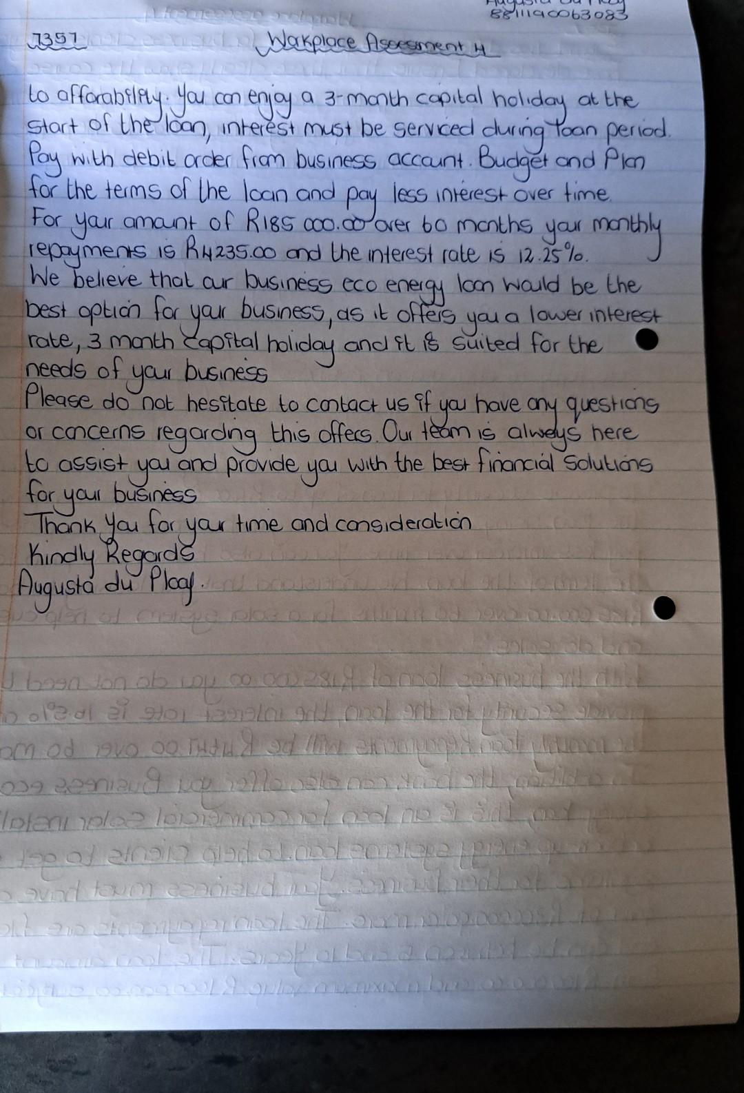 sales proposals for bus ness clienis that you have developed Ensure that