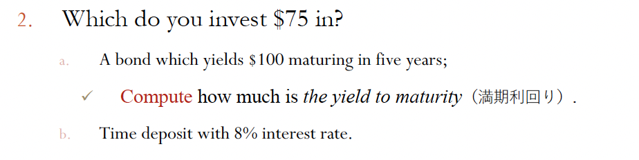  2 . 2 Which do you invest $75 in? a. A