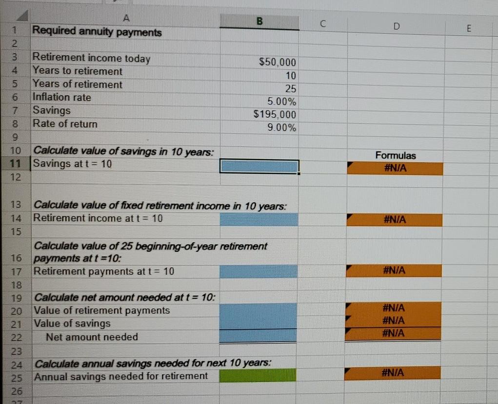 years old and will retire in 10 years. He expects to live