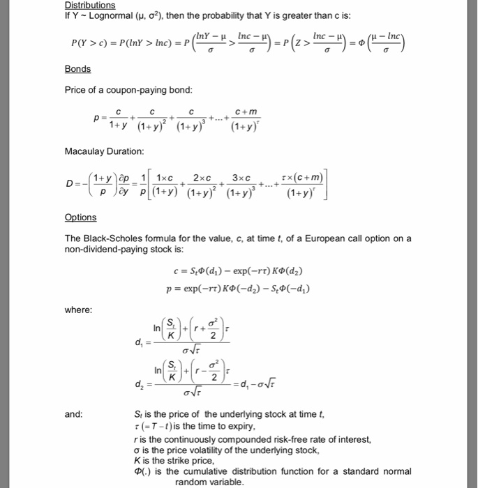 pays a coupon of c = 2.5 for four years (t =