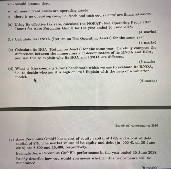 you explain qn 4 (e)? Thanks! Question 4 In 2018, the following