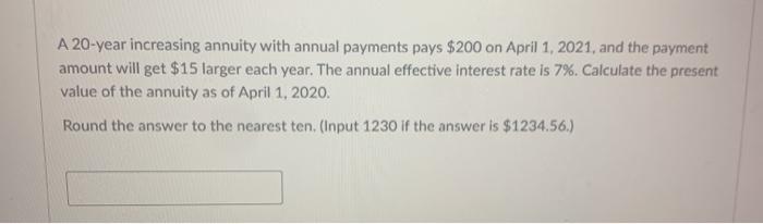 please fill the blank by correct ans and explain it. A 20-year