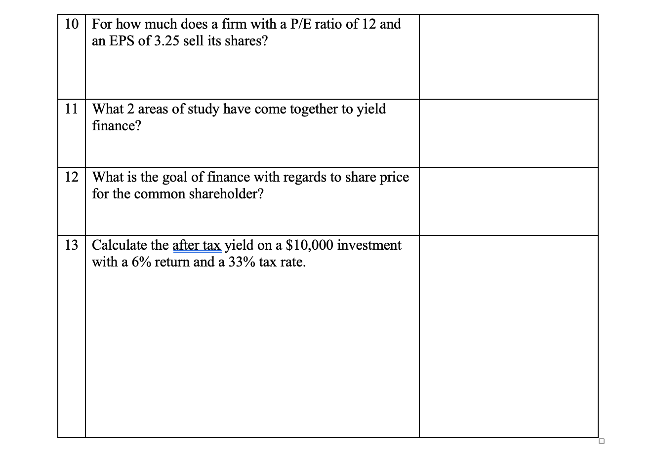 Who are the residual owners of a corporation? 3 What is the