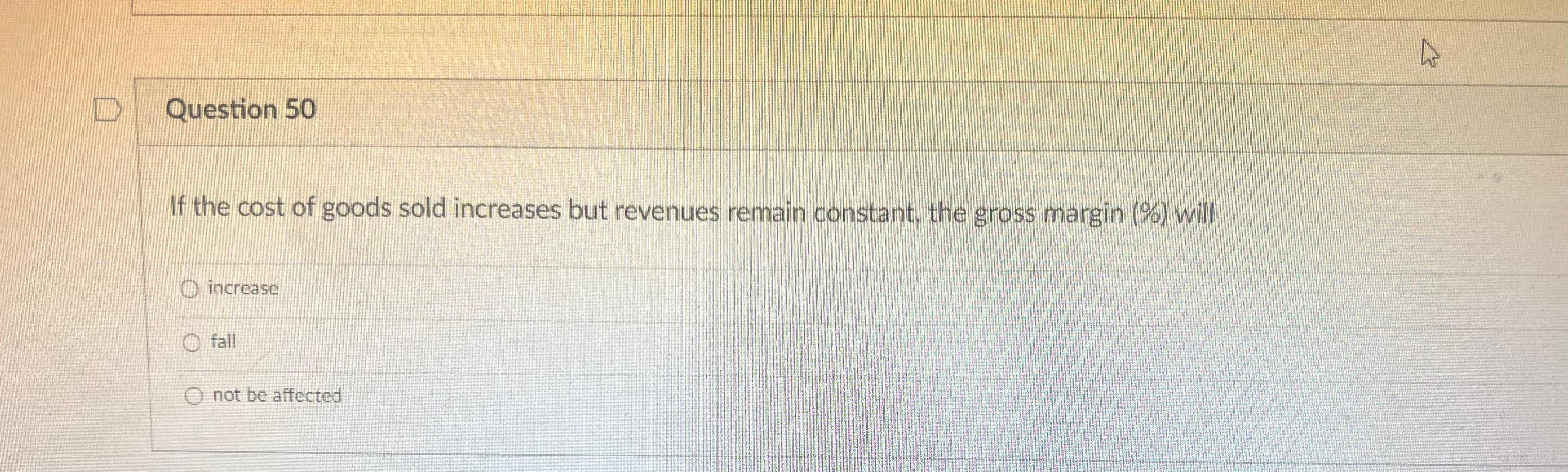 If net income grows slower than assets, the ROA will O decrease