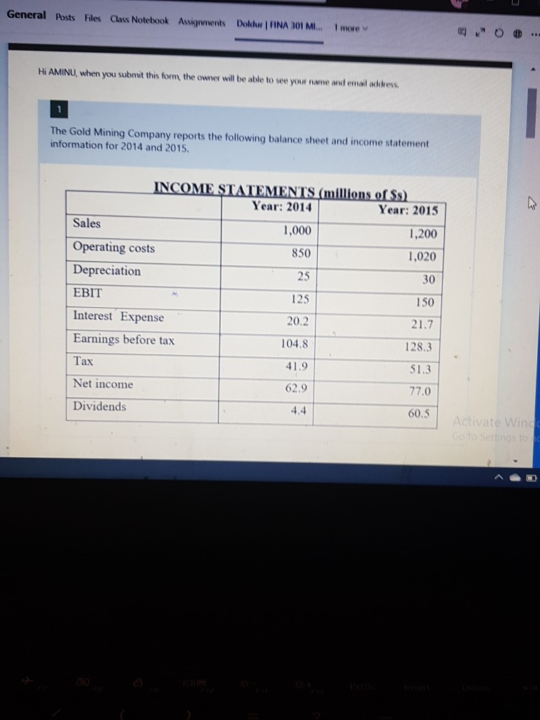 use the table above for all questions use the table above
