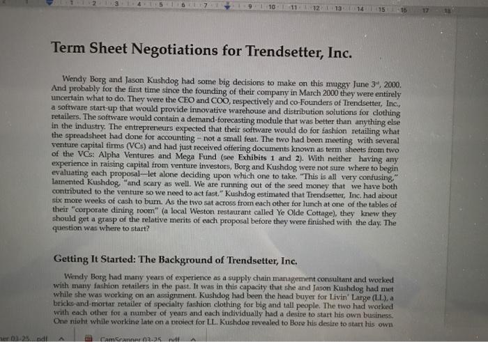 In the Alpha Ventures Term Sheet presented in the case, Ignore the